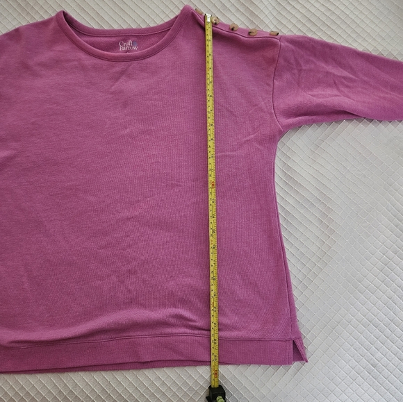 Croft & Barrow Petite Pink Sweatshirt - Picture 9 of 11